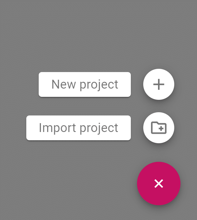 import new project or file